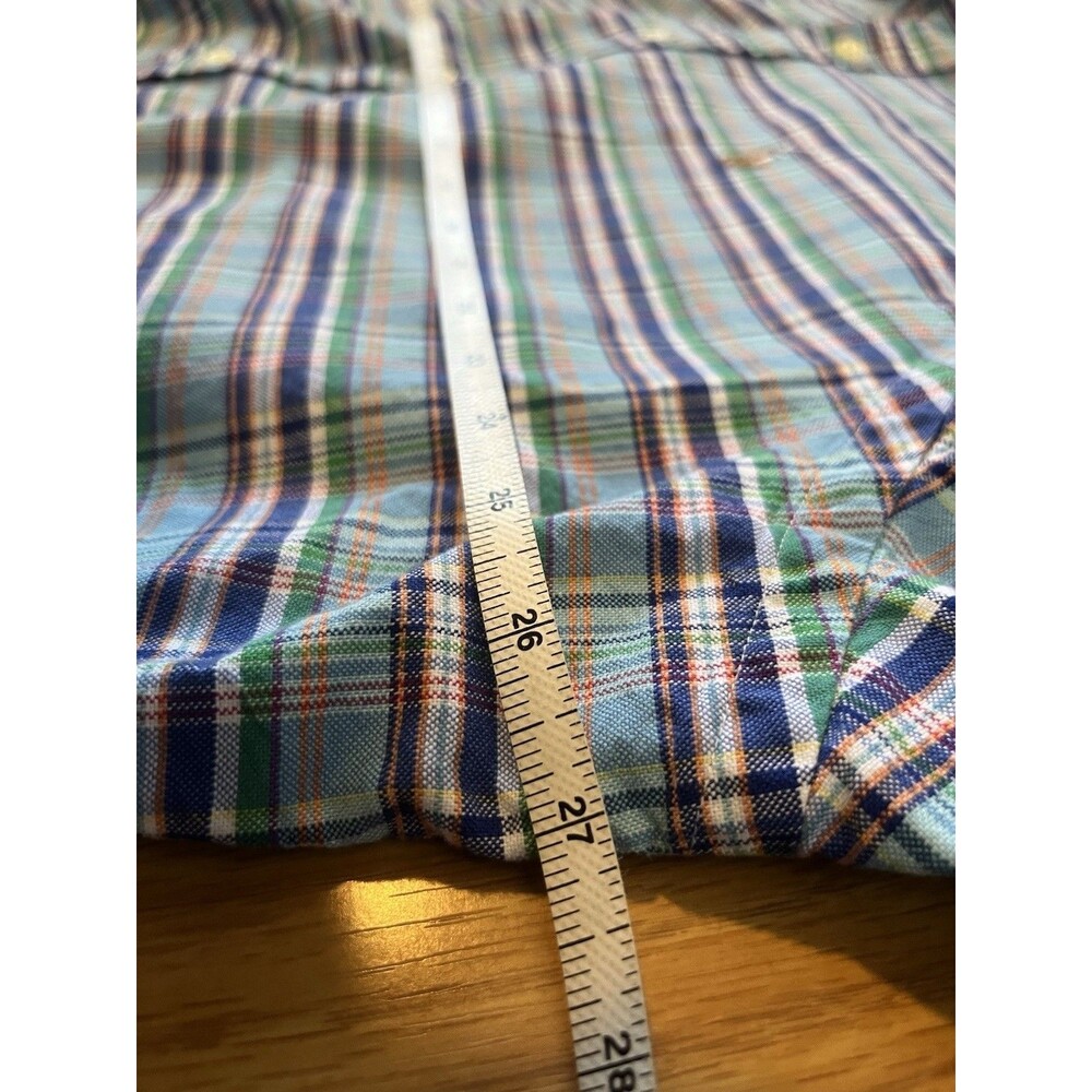 Ralph Lauren Blue Plaid Oxford Button Down Shirt Size XXL - Picture 9 of 10